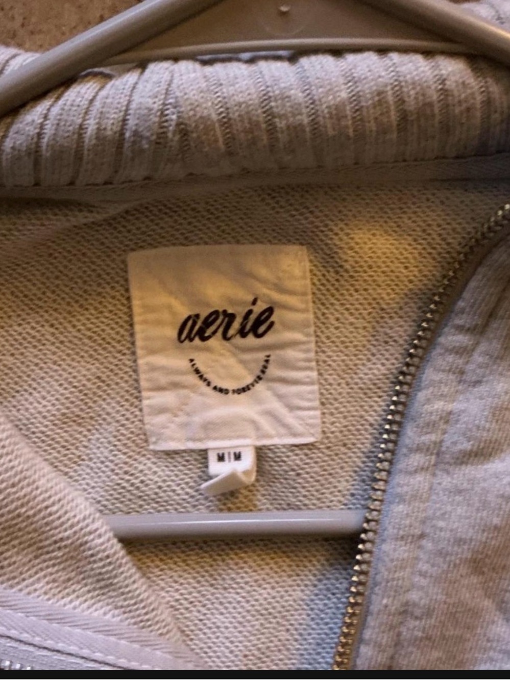 aerie Light Gray Half-Zip Turtleneck Pullover - Picture 2 of 2